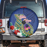 Guam Chamorro Spare Tire Cover Tribal Latte Stone and Seal Artwork Polynesian Patterns