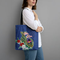 Guam Chamorro Tote Bag Tribal Latte Stone and Seal Artwork Polynesian Patterns