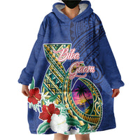 Guam Chamorro Wearable Blanket Hoodie Tribal Latte Stone and Seal Artwork Polynesian Patterns