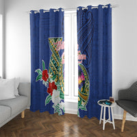 Guam Chamorro Window Curtain Tribal Latte Stone and Seal Artwork Polynesian Patterns