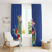 Guam Chamorro Window Curtain Tribal Latte Stone and Seal Artwork Polynesian Patterns