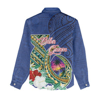 Guam Chamorro Women Casual Shirt Tribal Latte Stone and Seal Artwork Polynesian Patterns