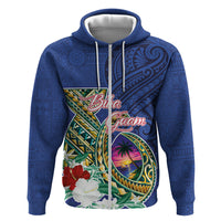 Guam Chamorro Zip Hoodie Tribal Latte Stone and Seal Artwork Polynesian Patterns