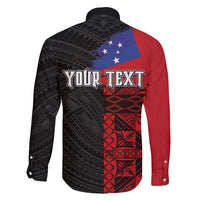 Personalised Samoa 685 Family Matching Tank Maxi Dress and Hawaiian Shirt Siapo Pattern and Samoa Flag Design