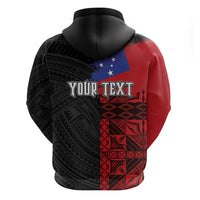 Personalised Samoa 685 Zip Hoodie Siapo Pattern and Samoa Flag Design LT03 - Polynesian Pride