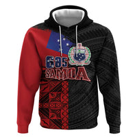 Personalised Samoa 685 Zip Hoodie Siapo Pattern and Samoa Flag Design LT03 Pullover Hoodie Black - Polynesian Pride