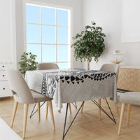 Samoa 685 Art Traditional Tattoo Pattern Tablecloth White Color