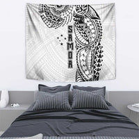 Samoa 685 Art Traditional Tattoo Pattern Tapestry White Color