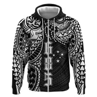 Samoa 685 Art Traditional Tattoo Pattern Zip Hoodie Black Color LT03 Zip Hoodie Black - Polynesian Pride