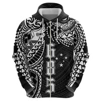 Samoa 685 Art Traditional Tattoo Pattern Zip Hoodie Black Color LT03 - Polynesian Pride