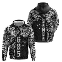 Samoa 685 Art Traditional Tattoo Pattern Zip Hoodie Black Color LT03 - Polynesian Pride