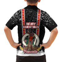 Vanuatu Christmas Kid Hawaiian Shirt Polynesian Tribal Snow Style LT03 - Polynesian Pride