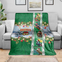 New Zealand Merry Christmas Blanket Maori Animals, Koru Tattoo - Green Xmas Style