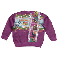 New Zealand Merry Christmas Kid Ugly Christmas Sweater Maori Animals, Koru Tattoo - Pink Xmas Style
