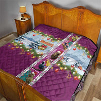 New Zealand Merry Christmas Quilt Maori Animals, Koru Tattoo - Pink Xmas Style