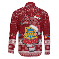 Tuvalu Christmas Family Matching Short Sleeve Bodycon Dress and Hawaiian Shirt Snowman and Tuvalu Coat of Arms Maori Tribal Xmas Style LT03 - Polynesian Pride