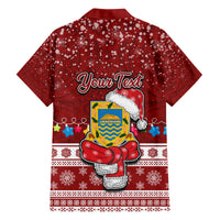 Personalised Tuvalu Christmas Family Matching Puletasi Dress and Hawaiian Shirt Snowman and Tuvalu Coat of Arms Maori Tribal Xmas Style LT03 - Polynesian Pride