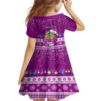 Personalised Tuvalu Christmas Family Matching Tank Maxi Dress and Hawaiian Shirt Snowman Hugs Tuvalu Coat of Arms Maori Pattern Pink Style LT03 - Polynesian Pride
