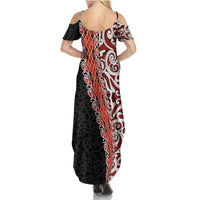 New Zealand Maori Stylized Koru Summer Maxi Dress - LT03 - Polynesian Pride