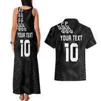 New Zealand Rugby Custom Couples Matching Tank Maxi Dress and Hawaiian Shirt The Champions Aotearoa