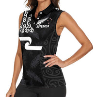 New Zealand Rugby Custom Women Sleeveless Polo Shirt The Champions Aotearoa