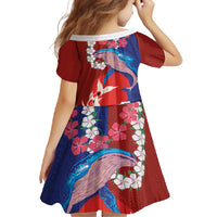 Hawaiian and Japanese Together Family Matching Off Shoulder Maxi Dress and Hawaiian Shirt The Whale and Koi Fish with Hinomaru and Lei
