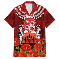 New Zealand ANZAC Waitangi Day Hawaiian Shirt Hei Tiki and Soldier LT03 Red - Polynesian Pride