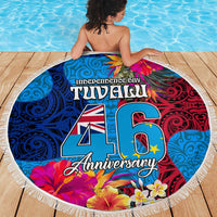 Tuvalu Independence Day Beach Blanket 1st October 46th Anniversary Polynesian Jungle Flower LT03 - Polynesian Pride