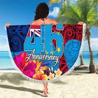Tuvalu Independence Day Beach Blanket 1st October 46th Anniversary Polynesian Jungle Flower LT03 - Polynesian Pride