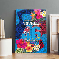 Tuvalu Independence Day Canvas Wall Art 1st October 46th Anniversary Polynesian Jungle Flower LT03 - Polynesian Pride