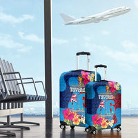 Tuvalu Independence Day Luggage Cover 1st October 46th Anniversary Polynesian Jungle Flower LT03 - Polynesian Pride