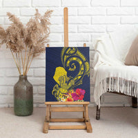 Niue Independence Day Canvas Wall Art Hiapo Pattern Hibiscus Plumeria and Uga LT03 - Polynesian Pride