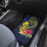 Niue Independence Day Car Mats Hiapo Pattern Hibiscus Plumeria and Uga LT03 - Polynesian Pride