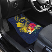 Niue Independence Day Car Mats Hiapo Pattern Hibiscus Plumeria and Uga LT03 - Polynesian Pride