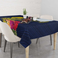 Niue Independence Day Tablecloth Hiapo Pattern Hibiscus Plumeria and Uga LT03 - Polynesian Pride