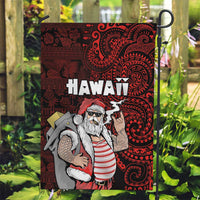 Hawaii Aloha Santa Claus Funny Polynesian Tattoo Garden Flag Red Color LT03 Garden Flag Red - Polynesian Pride