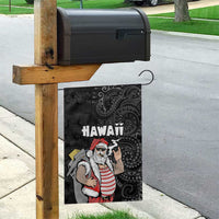 Hawaii Aloha Santa Claus Funny Polynesian Tattoo Garden Flag Black Color LT03 - Polynesian Pride
