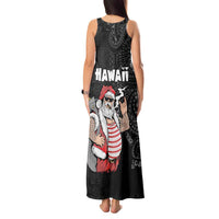 Hawaii Aloha Santa Claus Funny Polynesian Tattoo Tank Maxi Dress Black Color LT03 - Polynesian Pride