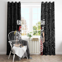Hawaii Aloha Santa Claus Funny Polynesian Tattoo Window Curtain Black Color LT03 - Polynesian Pride