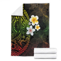 Hawaiian Hibiscus and Plumeria Polynesian Tribal Tattoo Blanket Reggae Color LT03 - Polynesian Pride