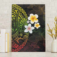Hawaiian Hibiscus and Plumeria Polynesian Tribal Tattoo Canvas Wall Art Reggae Color LT03 Without Frame Reggae - Polynesian Pride