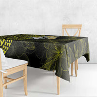 Hawaiian Hibiscus and Plumeria Polynesian Tribal Tattoo Tablecloth Yellow Color LT03 - Polynesian Pride