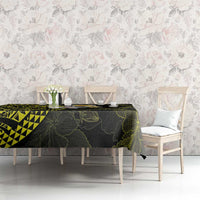 Hawaiian Hibiscus and Plumeria Polynesian Tribal Tattoo Tablecloth Yellow Color LT03 - Polynesian Pride