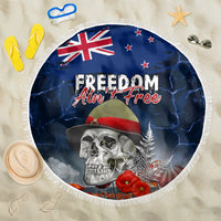 New Zealand ANZAC Day Beach Blanket Freedom Ain't Free