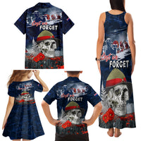 New Zealand ANZAC Day Family Matching Tank Maxi Dress and Hawaiian Shirt Freedom Ain't Free LT05 - Polynesian Pride
