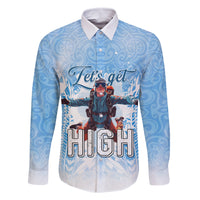 New Zealand Sky Diving Family Matching Off The Shoulder Long Sleeve Dress and Hawaiian Shirt Lets Get High