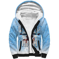 New Zealand Sky Diving Sherpa Hoodie Lets Get High LT05 Unisex Blue - Polynesian Pride