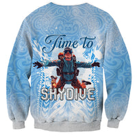 New Zealand Sky Diving Sweatshirt Lets Get High LT05 - Polynesian Pride
