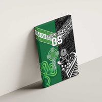 New Zealand And Ireland Rugby Custom Canvas Wall Art Maori Tiki With Shamrock