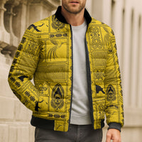 Papua New Guinea Heritage Motif Bomber Puffer Jacket Yellow Version LT05 - Polynesian Pride